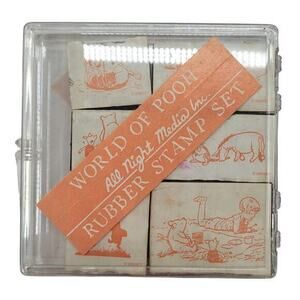 World Of Pooh Set of 6 Rubber Stamps All‎ Night Media Disney 1of3